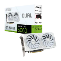 Placă video ASUS Dual GeForce RTX 5060 White OC - 8GB | PCI-E 5.0 x16