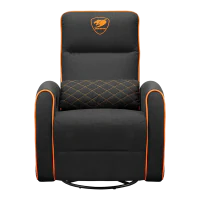 Игровое кресло Cougar FIDOM Имитация льна Черный | Оранжевый - 103 см