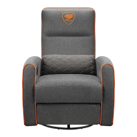Игровое кресло Cougar FIDOM Имитация льна Серый | Оранжевый - 103 см