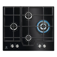 Газовая варочная панель Electrolux KGG6456K Черный - 8.9 кВт | Закаленное стекло