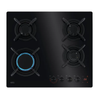 Газовая варочная панель AEG HKB64453NB Черный - 8.6 кВт | Керамика