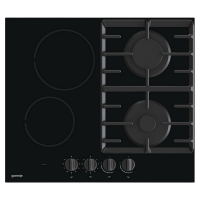 Комбинированная варочная панель Gorenje GCE691BSC Черный - 3 кВт | Стеклокерамика