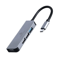 Adaptor Hub Gembird UHB-CM-U3P1U2P3-01 Argintiu - 0.12 m | USB | Aluminiu Adaptor Hub Gembird UHB-CM-U3P1U2P3-01 Argintiu - 0.12 m | USB | Aluminiu