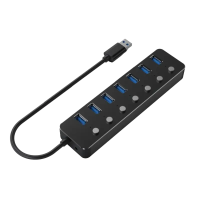 Adaptor Hub Gembird UHB-U3P7P-01 Negru - 0.24 m | USB | Plastic Adaptor Hub Gembird UHB-U3P7P-01 Negru - 0.24 m | USB | Plastic
