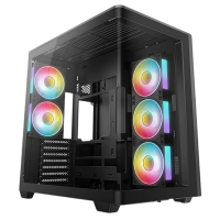Компьютерный корпус Deepcool CG590U 5F Midi-Tower Черный - Без блока питания | Сталь, Пластик ABS, Закаленное стекло | ARGB