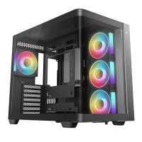 Компьютерный корпус Deepcool CG530U 4F Midi-Tower Черный - Без блока питания | Пластик, Сталь, Закаленное стекло | ARGB