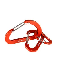 Комплект карабинов Lifeventure karabiners, черный, серый, красный
