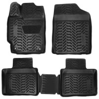 61522 Renault Kangoo 2 61522 Fourgon (2007, 2013-) (3D сподпятником, передние) резиновые коврики салон