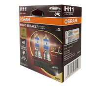 Set de becuri cu halogen OSRAM 64211 NB220-2HB +220% 55W 12V PGJ19-2 H11