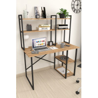 Офисный стол с 2 отделениями Metal Nex Home 120 x 60 см, Дуб