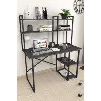 Офисный стол с 2 отделениями Metal Nex Home 120 x 60 см, Антрацит