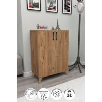 Многофункциональный шкаф с 2 дверцами и 4 отделениями Ceren Nex Home 72 х 32 х 88 см, Дуб