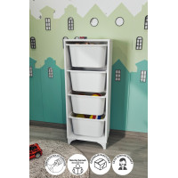 Комплект для хранения с 5 отделениями Dora Nex Home 45,6 x 30 x 116 см, Белый