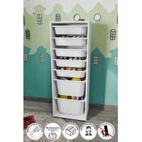 Набор для хранения вещей с 7 отделениями Pera Nex Home 45 x 30 x 125 см, Белый