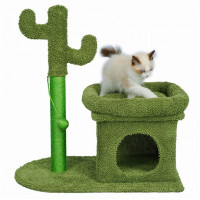 Игровой набор для кошек, Jumi, модель кактуса, с платформой, кроваткой, 70x42x68 см, Зеленый