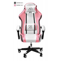 Scaun gaming Jumi ARAGON, Roz/alb