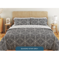 Комплект постельного белья Relaxe Home Soft Dreams 200 x 220 см Quadro Star grey Комплект постельного белья Relaxe Home Soft Dreams 200 x 220 см Quadro Star grey