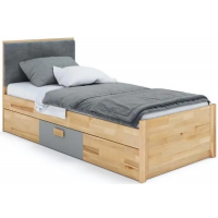 Одноярусная кровать KLEN Rainbow 90 x 200 см Dark Grey
