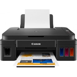 MFD Canon Pixma G2411
MFD A4,  Print, Copy, Scan
Print Resolution: Up to 4800 x 1200 dpi
Print Technology: 2 FINE Cartridges (Black and Colour), refillable ink tank printer
Mono Print Speed:  Approx. 8.8 ipm
Colour Print Speed: Approx. 5.0 ipm
Photo 