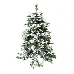 Новогодняя елка, GLOBAL CHRISTMAS, 1.80м, 760 деталей, Заснеженный, Светодиодные лампы
