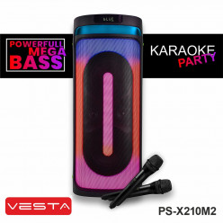 Портативная аудио система - Vesta PS-X210M2 // 220Вт,KARAOKE DUO,Powerful Mega Bass