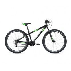 Велосипед подросковый FORWARD TORONTO 26 1.2 (26" 7 ск. рост 13") 2020-2021, черный/ярко-зеленый