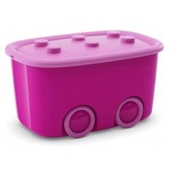 Контейнер для игрушек KIS 46l, 58X39XH32cm, колеса, розовый