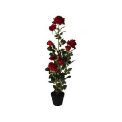 Цветок искусственный "Куст розы" 95cm, в горшке