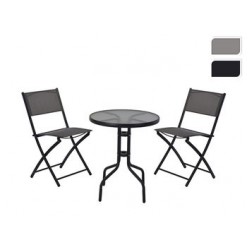 Комплект мебели 3ед: стол D60, H70cm и 2 стула 46X44XH85cm