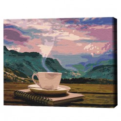 Картина по номерам (в упаковке)  Утро с видом на горы