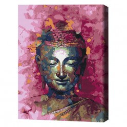 Картина по номерам (без упаковки)  Будда в розовых оттенках