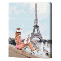 Картина по номерам (в упаковке)  Летом в Париже