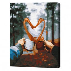 Картина по номерам (в упаковке)  Романтическое утро в лесу