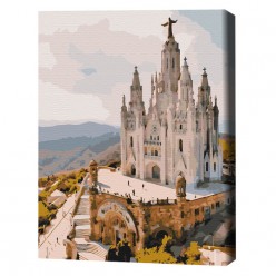 Картина по номерам (без упаковки)  Храм Святого Сердца. Барселона