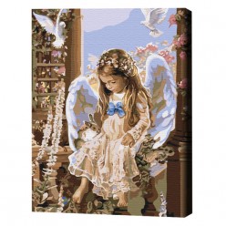 Картина по номерам (в упаковке)  Маленький ангелочек
