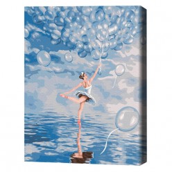 Картина по номерам (без упаковки)   Голубая балерина