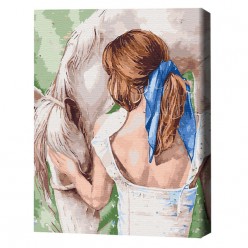 Картина по номерам (в упаковке)  Любимый конь