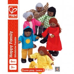 Детский набор мини — кукол  «Happy Family African American»