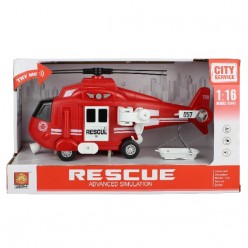 1:16 Инерционный Вертолет Fire  Rescue Helicopter (свет / звук)