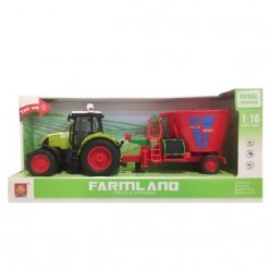 1:16 Инерционный трактор «Trailered Farm Tractor» (свет / звук)