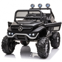 Электромобиль MERCEDES BENZ UNIMOG, 12V14Ah, 25Wx4, EVA колеса, кожаные сидения