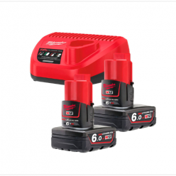 M12NRG-602 Комплект аккумуляторов 12 В 6,0 Ач x 2 и зарядное устройство MILWAUKEE 4933451903