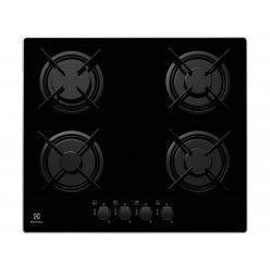 Плита Electrolux EGT6242NVK 4 газ конфорки.Газ-контроль.Решетка чугунная.панел управления спереди .Электроподжиг.закаленное стекло.черный