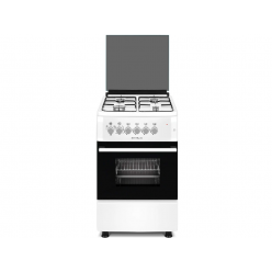 Плита Zanetti Z5000 EWH50x60, 4 газ.конфорки.электроподжиг,электро духовка,белая,