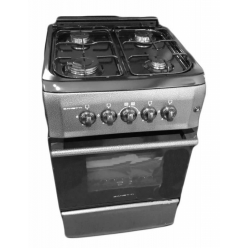 Плита Zanetti Z500 E Silver 50x55, 4 газ.конфорки.,электро духовка,СЕРЕБРИСТАЯ,