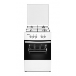 Плита Zanetti Z500 GWH 50x55, 4 газ.конфорки.,газ духовка,белая