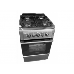 Плита Zanetti Z500 G SILVER 50x55, 4 газ.конфорки.,газ духовка,СЕРЕБРИСТАЯ