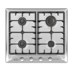 Плита Zanetti ECO 1120 INOX 4 газ конфорки.Решетка чугунная.панел управления спереди .Электроподжиг.inox
