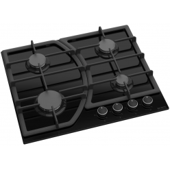 Плита Zanetti ECO 1160 BLACK 4 газ конфорки.Решетка чугунная.панел управления спереди .Электроподжиг.закаленное стекло.черный