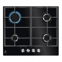 Плита Electrolux KGG6426K 4 газ конфорки.Газ-контроль.Решетка чугунная.панел управления спереди .Электроподжиг.закаленное стекло.черный